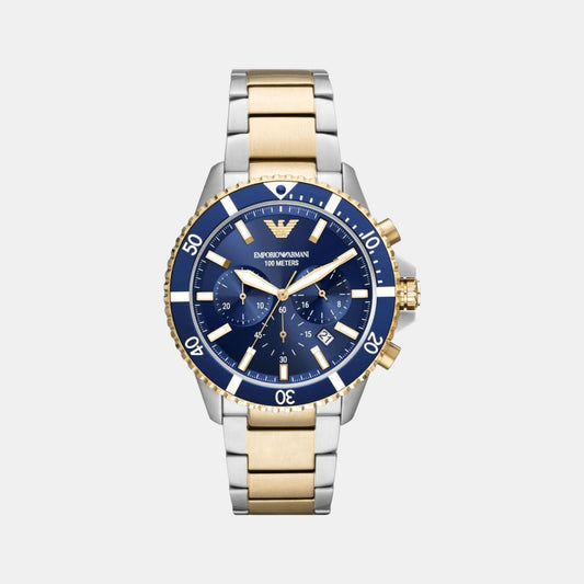Male Blue Stainless Steel Chronograph Watch AR11362