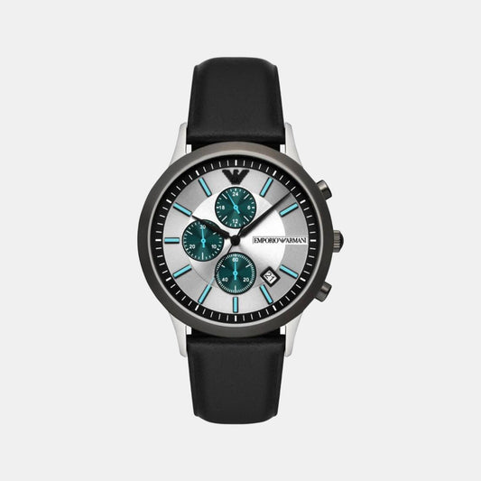 Male Leather Chronograph Watch AR11473