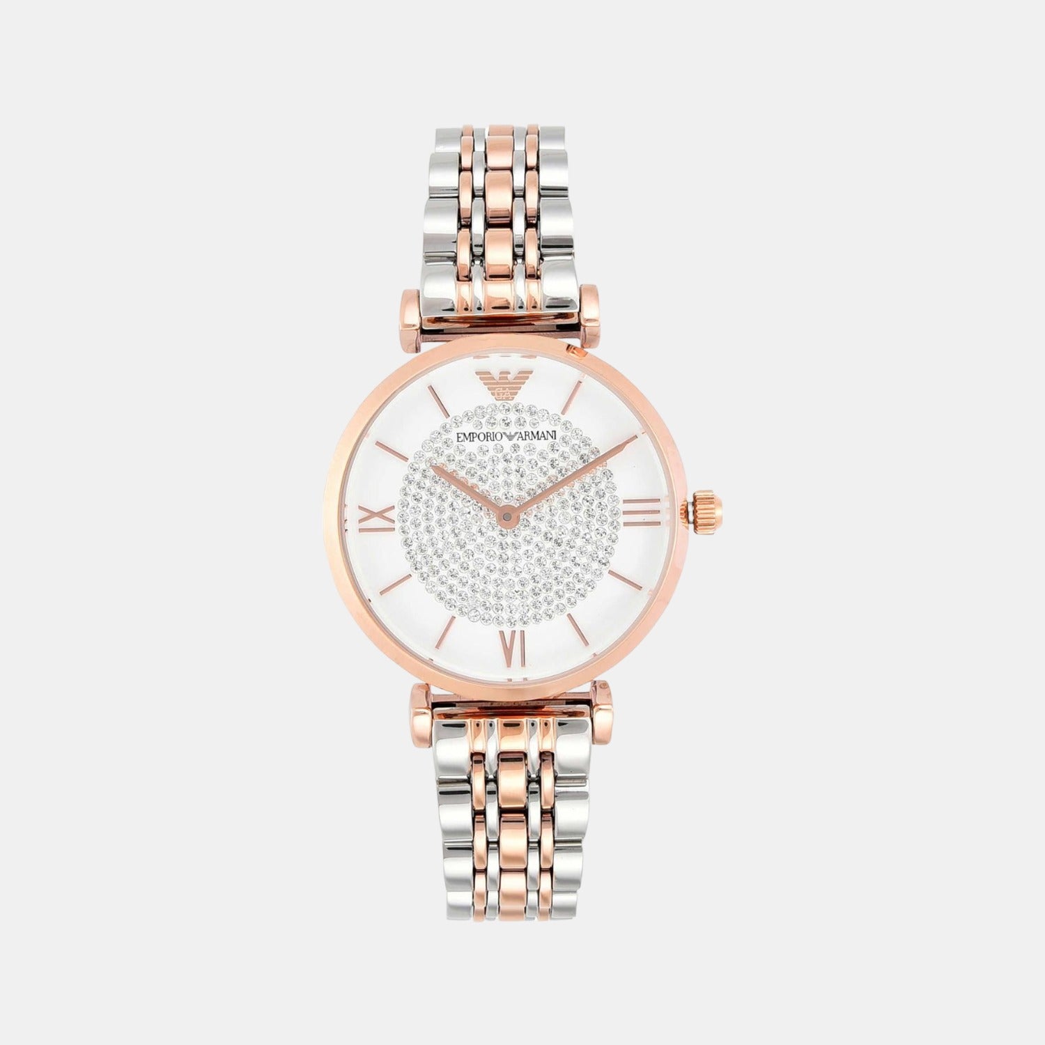 Female White Analog Stainless Steel Watch AR1926