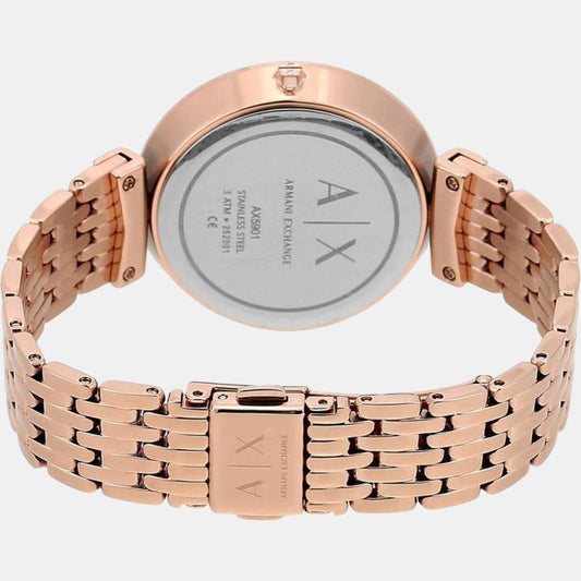 Women Quartz Silver Dial Analog Stainless Steel Watch AX5901 Armani Exchange 36 mm Round Quartz watch