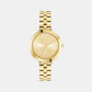 Female Gold Analog Stainless Steel Watch BKPAMF208