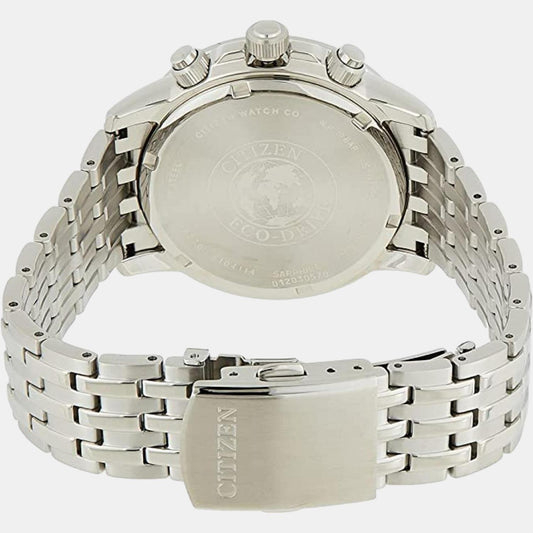 Eco-Drive Men Eco-Drive Grey Dial Chronograph Stainless Steel Watch BL8150-86H Citizen 42 mm Round Eco-Drive watch