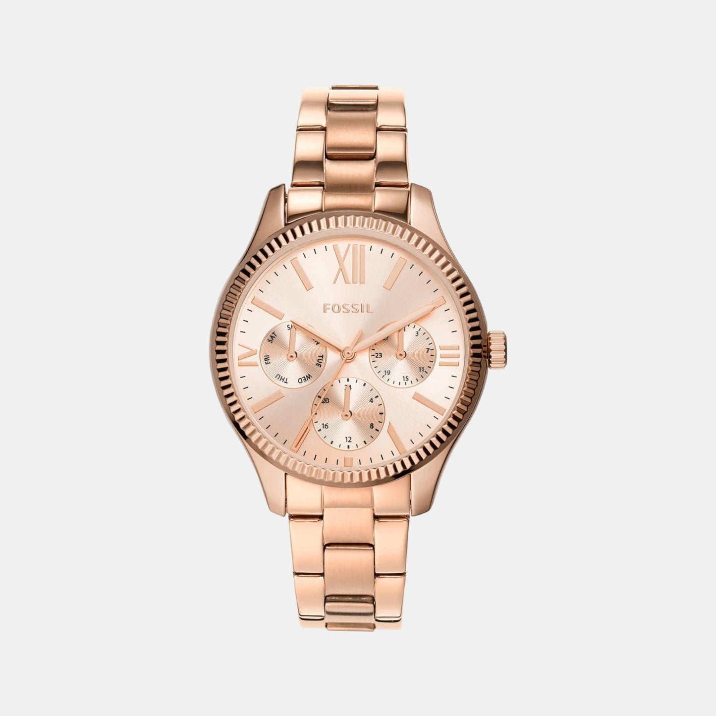 Female Rose Gold Stainless Steel Chronograph Watch BQ3691