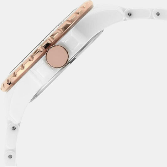 Fb-01 Women Quartz White Dial Analog Ceramic Watch CE1107 Fossil 36 mm Round Quartz watch