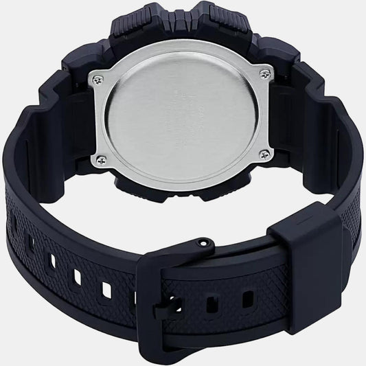 Youth Men Quartz Black Dial Digital Resin Watch D151 Casio 49 mm Round Quartz watch