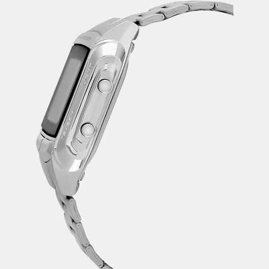 Vintage Unisex Quartz Grey Dial Digital Stainless Steel Watch DB27 Casio 37 mm Rectangular Quartz watch