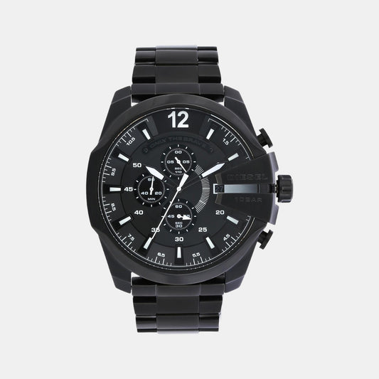 Male Black Stainless Steel Chronograph Watch DZ4283