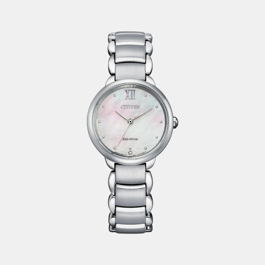 Female Silver Analog Stainless Steel Watch EM0920-86D
