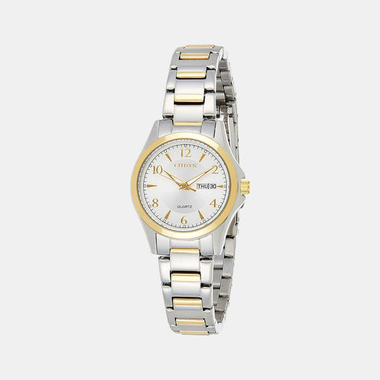 Female Silver Analog Stainless Steel Watch EQ0595-55A