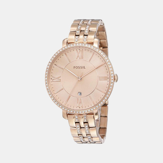 Female Gold Analog Stainless Steel Watch ES3546I