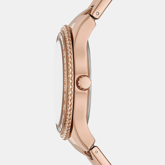 Stella Sport Women Quartz Brown Dial Multi-Function Stainless Steel Watch ES5109 Fossil 37 mm Round Quartz watch