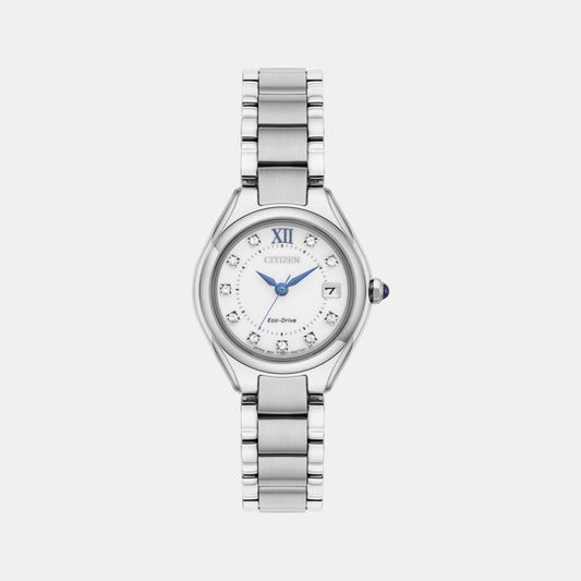Female White Analog Stainless Steel Watch EW2540-83A
