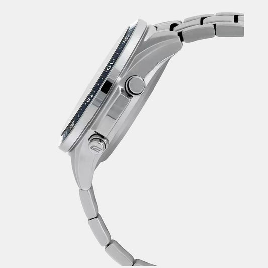 Edifice Men Quartz Blue Dial Analog-Digital Stainless Steel Watch EX440 Casio 47 mm Round Quartz watch