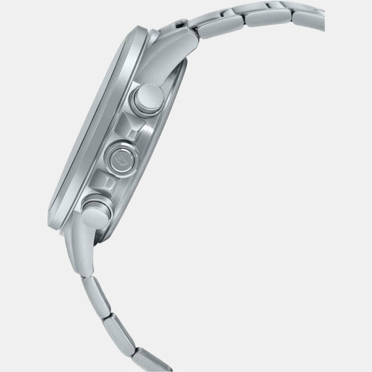 Edifice Men Quartz Black Dial Analog-Digital Stainless Steel Watch EX546 Casio 49 mm Round Quartz watch