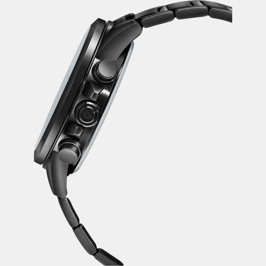 Edifice Men Quartz Black Dial Analog-Digital Stainless Steel Watch EX547 Casio 49 mm Round Quartz watch