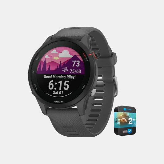 Male Black LCD Smart Watch FORERUNNER 255 BASICSLATEGREY 010-02641-43