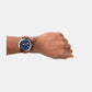 Male Blue Chronograph Leather Watch FS5151