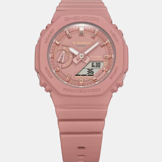G-Shock Women Quartz Pink Dial Analog-Digital Resin Watch G1108 casio-resin-pink-analog-digital-womens-watch-watch-g1108