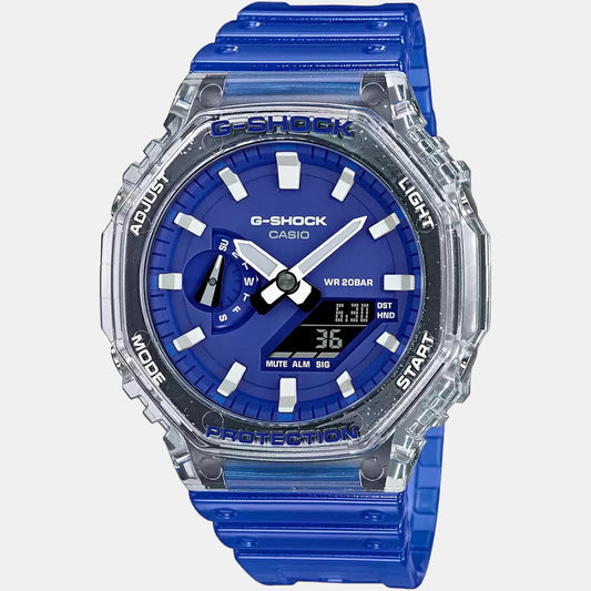 G-Shock Men Quartz Blue Dial Analog-Digital Resin Watch G1116 Casio 46 mm Round Quartz watch