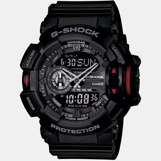 G-Shock Men Quartz Black Dial Analog-Digital Resin Watch G566 Casio 55 mm Round Quartz watch