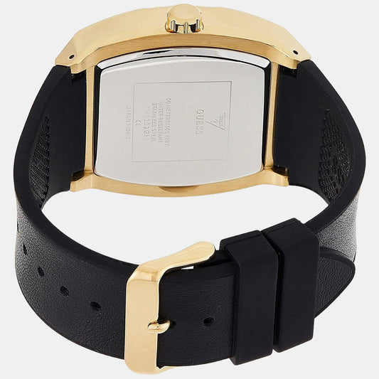 Phoenix Men Quartz Black Dial Chronograph Leather Watch GW0202G1 Guess 43 mm Rectangular Quartz watch