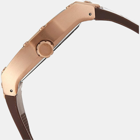 Phoenix Men Quartz Blue Dial Multi-Function Leather Watch GW0202G2 Guess Men Rectangular Blue watch