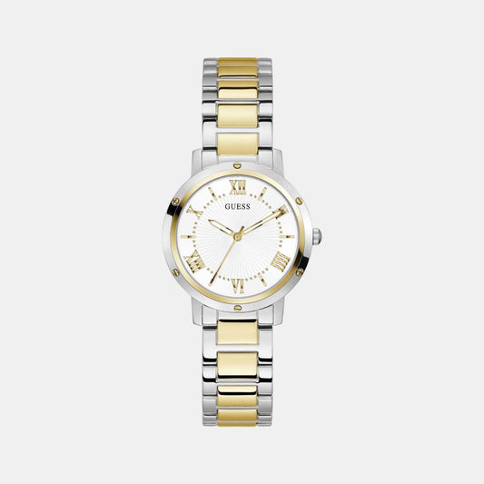 Female White Analog Stainless Steel Watch GW0404L2