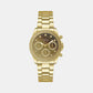 Female Gold Stainless Steel Chronograph Watch GW0483L2