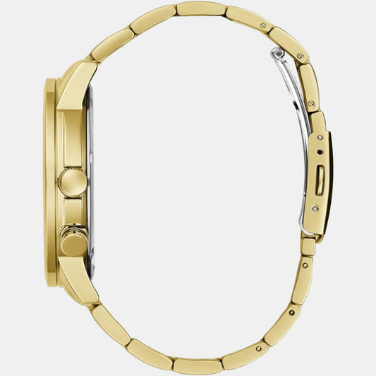 Spec Men Quartz Gold Dial Analog Stainless Steel Watch GW0490G2 Guess 44 mm Round Quartz watch