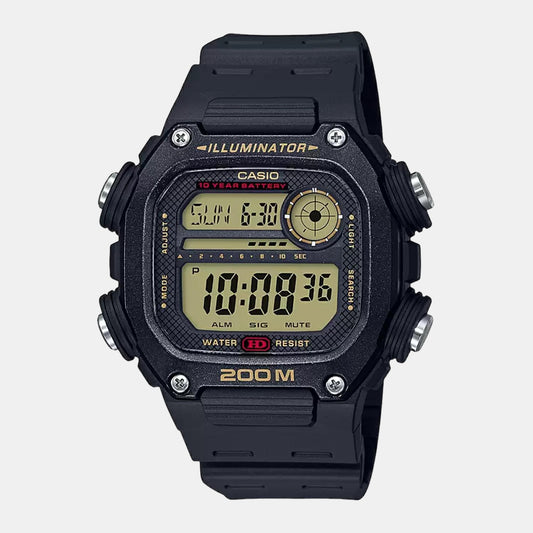 Youth Men Quartz Black Dial Digital Resin Watch I118 Casio 33 mm Round Quartz watch