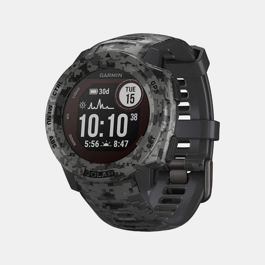 Male Grey LCD Smart Watch INSTINCT SOLAR GRAPHITE 010-02293-32