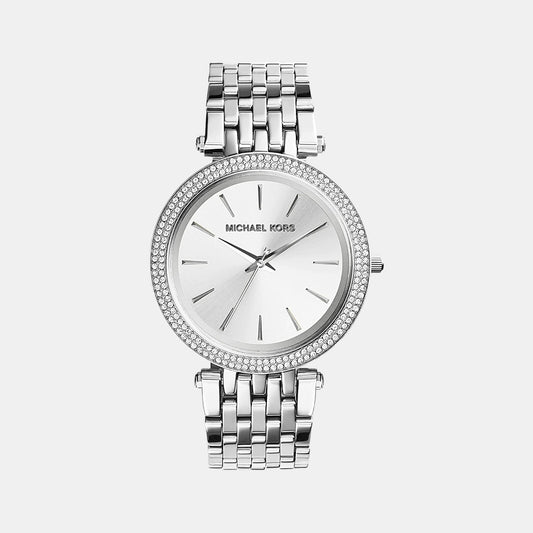Female Silver Analog Stainless Steel Watch MK3190