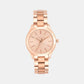 Female Rose Gold Analog Stainless Steel Watch MK3513