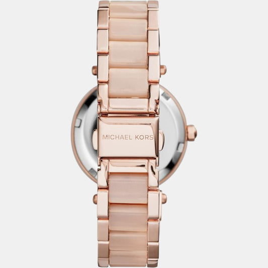Mini Parker Women Quartz Rose Gold Dial Chronograph Stainless Steel Watch MK6110 Michael Kors 33 mm Round Quartz watch
