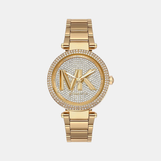 Female Gold Analog Stainless Steel Watch MK7283