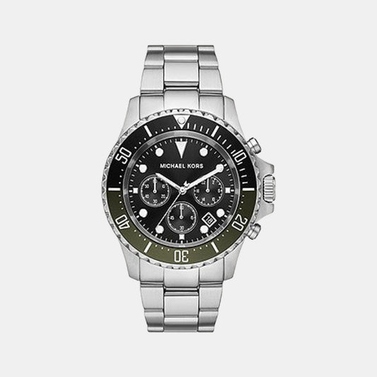 Male Black Stainless Steel Chronograph Watch MK8976