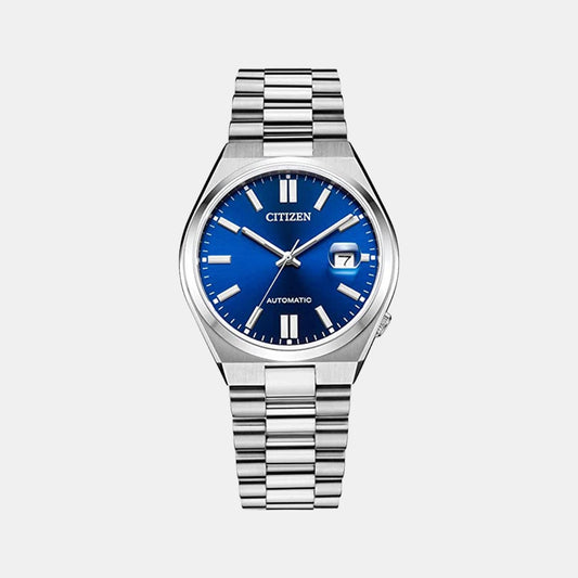 Male Blue Analog Stainless Steel Automatic Watch NJ0150-81L