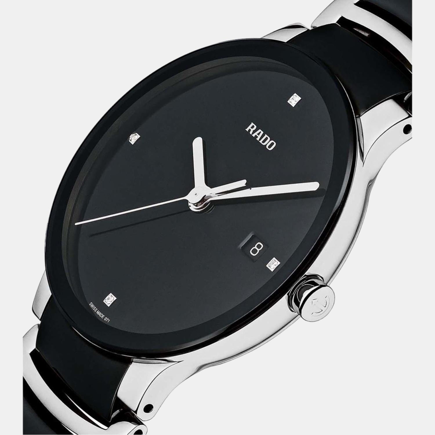 rado-stainless-steel-black-analog-unisex-adult-watch-r30934712