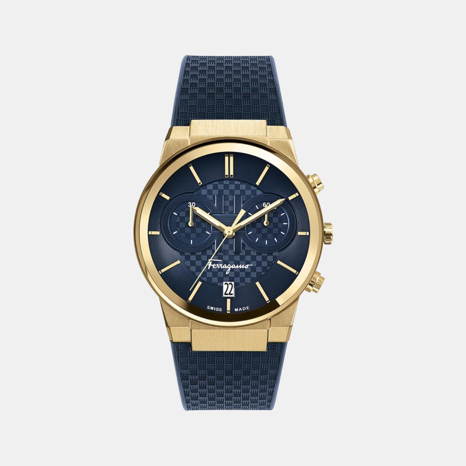 Male Blue Chronograph Silicon Watch SFME00221