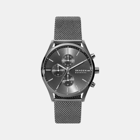Male Grey Stainless Steel Chronograph Watch SKW6608