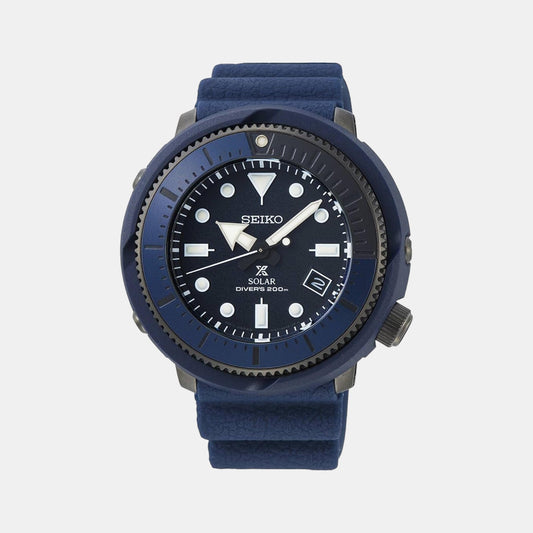 Male Blue Analog Silicon Watch SNE533P1