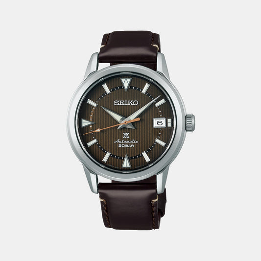 Prospex Male Brown Analog Leather Watch SPB251J1