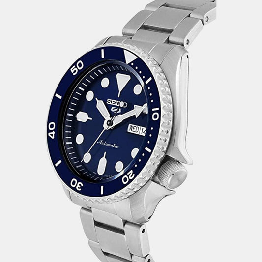 5 Sports Men Automatic Blue Dial Analog Stainless Steel Watch SRPD51K1 Seiko 43 mm Round Automatic watch