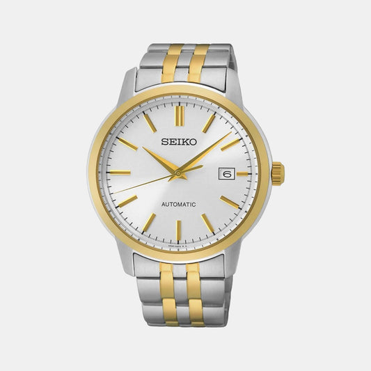 Male White Analog Stainless Steel Watch SRPH92K1
