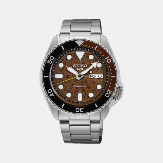 Male Brown Analog Stainless Steel Watch SRPJ47K1