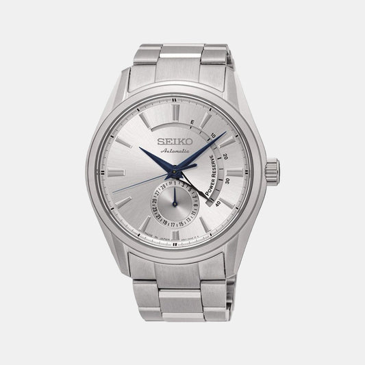 Male White Analog Stainless Steel Automatic Watch SSA303J1