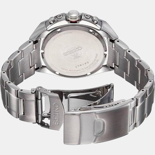 Prospex Men Solar White Dial Chronograph Stainless Steel Watch SSC485P1 Seiko 44 mm Round Quartz watch