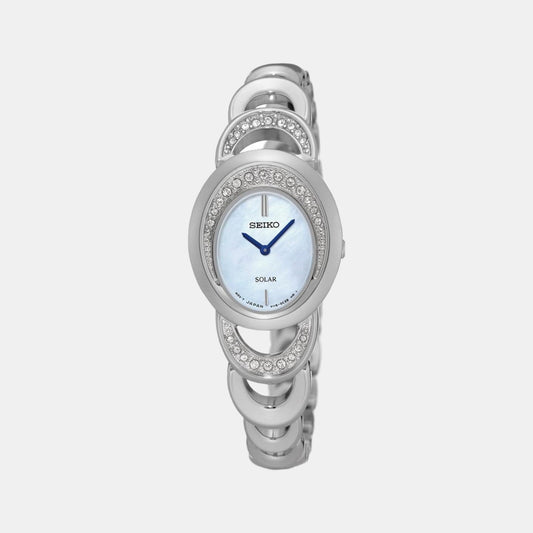 Female Blue Analog Stainless Steel Solar Watch SUP295P1