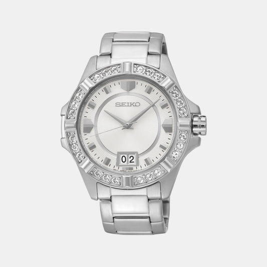 Female White Analog Stainless Steel Watch SUR809P1