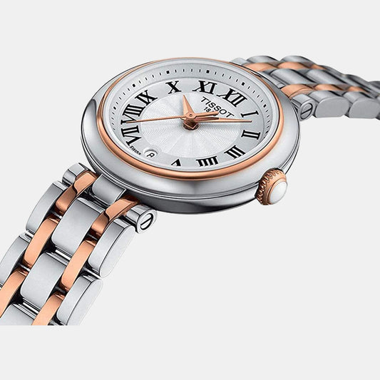Bellissima Women Quartz White Dial Analog Stainless Steel Watch T1260102201301 Tissot Women Round White watch